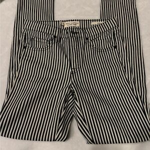 Nili Lotan, Black & White Stripe Denim, size 25